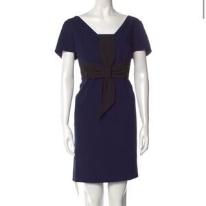 Blue and black Escada cocktail dress